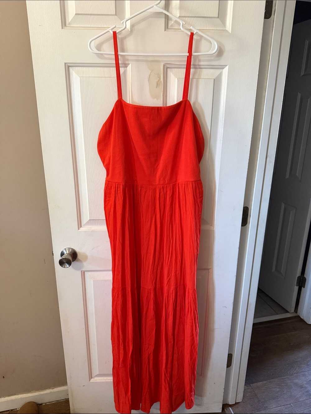 aerie orange Spaghetti-Strap Maxi Dress
